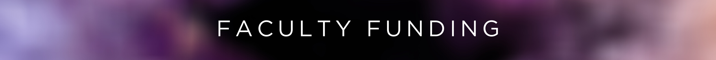 Faculty Funding Banner